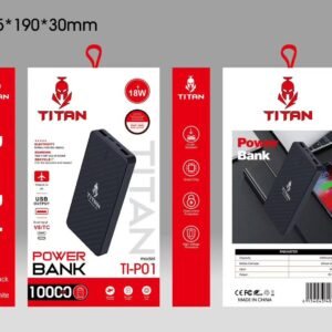 Titan 10000mAh 18W Fast Charging Power Bank | USB-C & USB Output